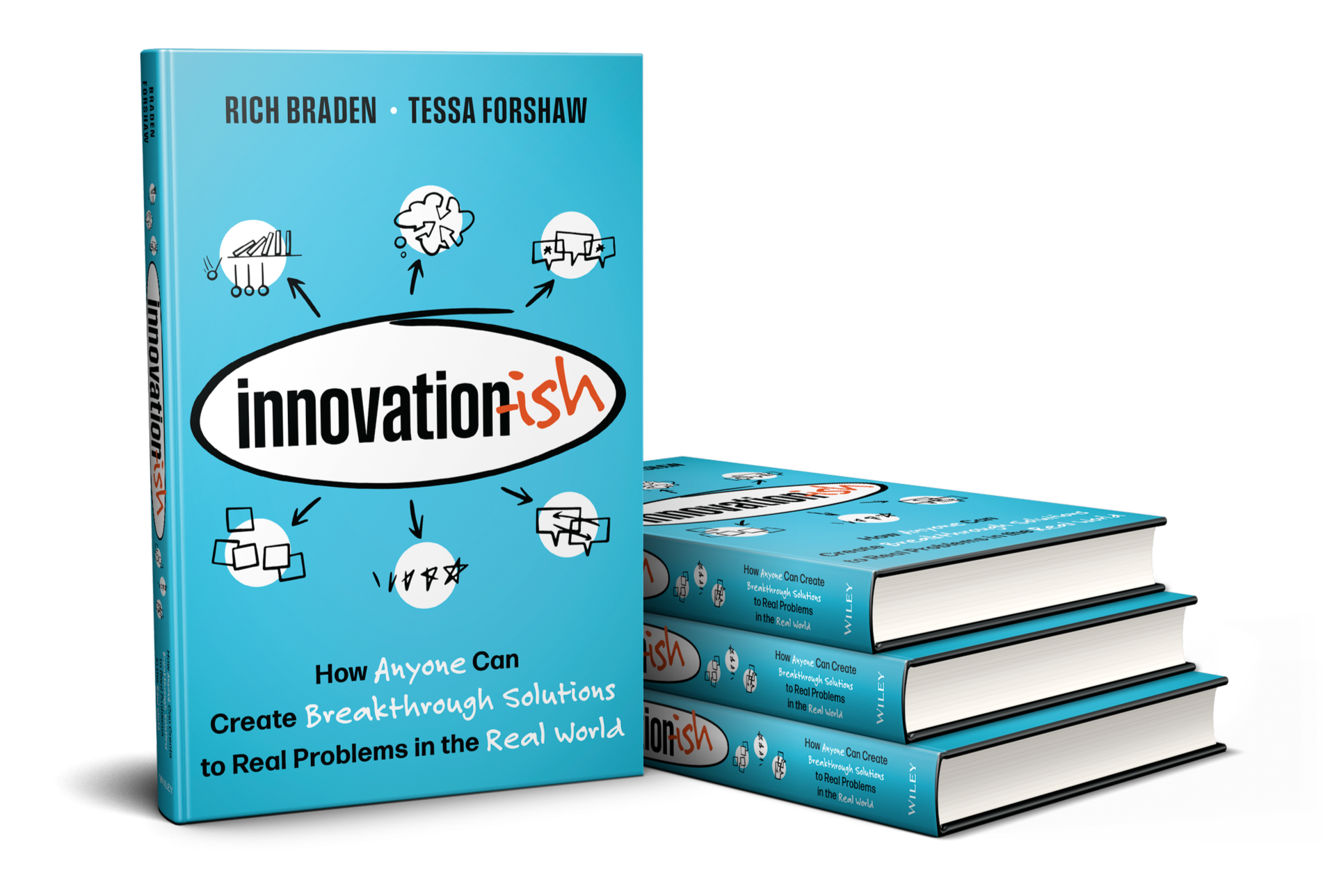 The Innovation-ish book, stack of copies